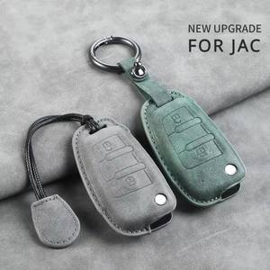 Custodia Protettiva in Pelle per Chiave Auto JAC JS2 S2 S3 S5 S7 T40 T50 <span class=keywords><strong>Sei</strong></span> 3 A5 R3 Refine Flip a 2 Pulsanti con Portachiavi - Product Image 6