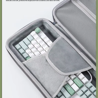 Étui de rangement rigide en EVA pour clavier et souris, personnalisable, avec fermeture éclair, pour configurations 68/87 touches, couleur verte, étanche et anti-pression