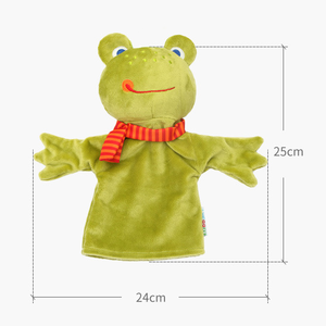 Dễ thương phim hoạt hình động vật tay con rối tại chỗ nhồi bông đồ chơi sang trọng với PP bông điền Tính năng vịt khỉ ếch - Product Image 6