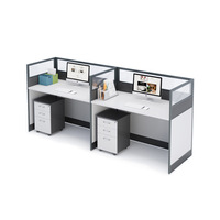 Meubles de bureau modulaires blancs modernes, poste de travail, bureau pour 2, 4, 6, 8 personnes, table de travail pour le personnel