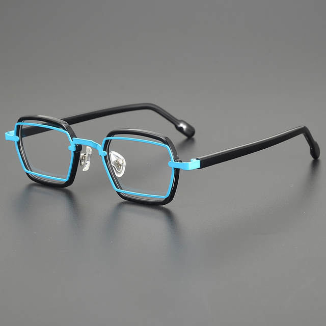 Designer Unisex Eyeglasses Frames Personalized Transparent Acetate Strange Red Blue Green Yellow Colors Full-Rim Durable Diamond