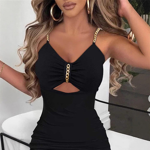 <span class=keywords><strong>Robe</strong></span> <span class=keywords><strong>longue</strong></span> moulante personnalisable pour femme, sexy, dos nu, fente haute, fente latérale, sans manches, col en V, idéale pour l'été - Product Image 2