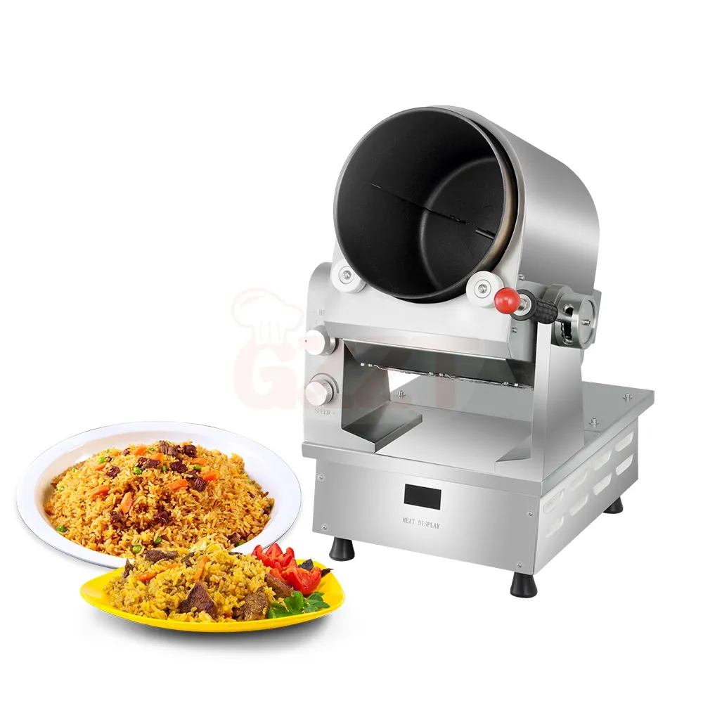 220V 5Kw 상업 전기 지능형 자동 볶음 튀김 기계 자동 요리 기계 가스 자동 요리 볶음 프라이
