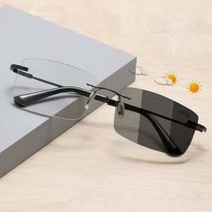 Gafas de Lectura Fotocromáticas Multifocales Progresivas Anti-Luz Azul Sin Montura para Hombre, Moda 2025 - Product Image 1