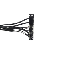 Carte mère PC Double USB 3.0, câble d'extension du panneau avant, interrupteur d'alimentation, Circuit imprimé PCB, entrée Audio, sortie, câble d'extension