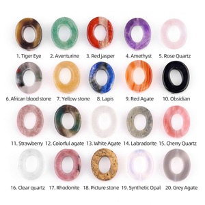 Fabbrica 10x12mm distanziatore ovale perline di pietra cavi Charm accessori <span class=keywords><strong>pietre</strong></span> gemma perle sciolte per gioielli bracciale creazione di collana - Product Image 3
