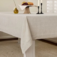 Nappe plate en lin et coton pour hôtel, salle de bal, décoration de la maison