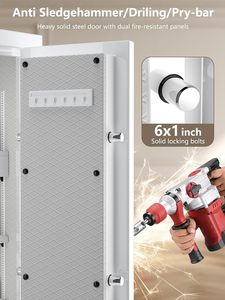 Caja Fuerte para el Hogar TIGERKING de 8.12 Pies Cúbicos, Resistente al Fuego, Acero de Alta Resistencia, Protección Contra Incendios de 40 Minutos, Caja Fuerte para Joyas con Teclado Digital - Product Image 6