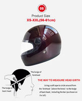 Casque intégral rétro vintage de haute qualité pour la course de moto et de scooter double sport en matériau ABS