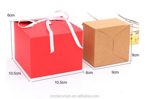 กล่องของขวัญกระดาษคราฟท์แบบพับได้กล่องใส่ขนมกล่องเค้กบิสกิตขายส่งงานแต่งงาน - Product Image 5