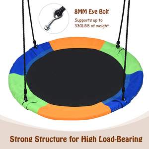 Soucoupe ronde de Patio <span class=keywords><strong>pour</strong></span> enfants, nouveau Design, plate-forme ronde, <span class=keywords><strong>nid</strong></span> <span class=keywords><strong>d</strong></span>'<span class=keywords><strong>oiseau</strong></span>, <span class=keywords><strong>balançoire</strong></span>, corde, arbre, tissu <span class=keywords><strong>pour</strong></span> adultes, offre spéciale - Product Image 3