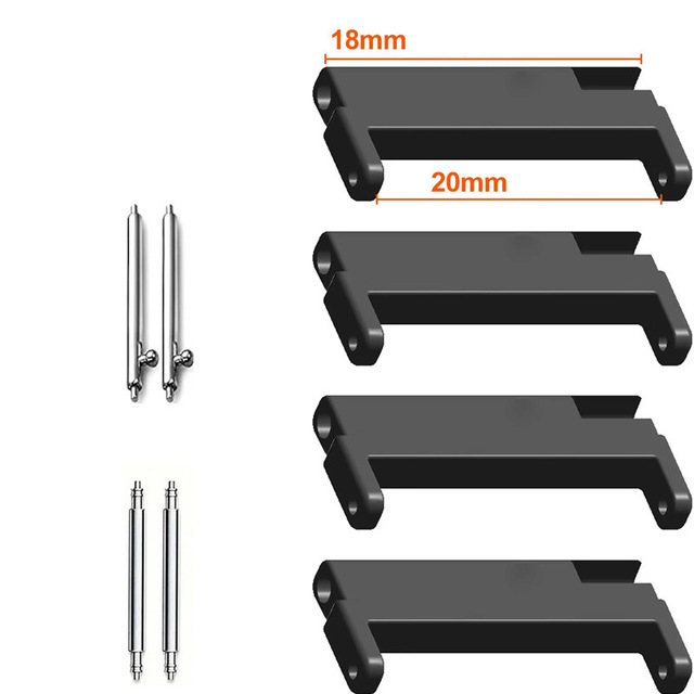 Exclusive Luxury Stainless Steel 18mm 20mm Smartwatch Watch Adapter Universal 18-to-20mm Converter Band Connector