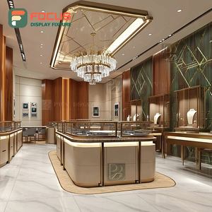 Meubles de présentation minimalistes pour bijouterie, cadre métallique, vitrine de magasin commercial - Product Image 2