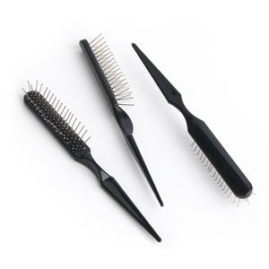 Peine dentado de acero con mango de plástico <span class=keywords><strong>al</strong></span> por mayor, cepillo para peluca, herramienta de extensión de pelo, peine de <span class=keywords><strong>cola</strong></span> puntiaguda para peinado de peluca, cepillo de cerdas de acero - Product Image 5