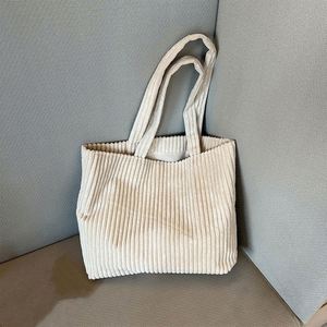 Eco Custom <b>Printed</b> Logo Corduroy <b>Extra</b> <b>Large</b> Handbags Single Shoulder Crossbody Bag Women Canvas Tote Bags - Product Image 4