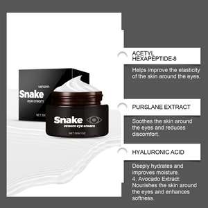 Crème pour les yeux au venin de serpent 30g OEM Étiquette privée Resserrer Raffermir Anti-âge Collagène Hydrater - Product Image 3