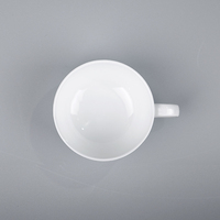 PITO Wit Cappuccino Kop en Schotel Set Fijne Beenporseleinen Luxe Theekop en Keramische Koffiekop met Schotel voor Cafe Gebruik