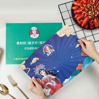 Napperons jetables en papier pour restaurant, plateaux en papier anti-graisse pour plats à emporter
