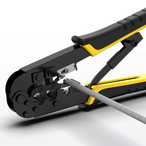 6P 8p Dây cáp Cutter crimper kẹp RJ45 đi qua Ratchet Uốn Tóc bồng Công Cụ Kìm viễn thông các bộ phận cho CAT5e CAT6 - Product Image 5