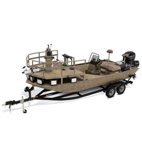 Bateau de pêche à fond plat en aluminium à double pont pour 5 personnes, modèle 2016-2017, neuf, pour atelier Kindle.