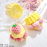 Mini jouet en peluche en caoutchouc en forme de gâteau à la crème aux fraises, jouet à presser à récupération lente pour soulager le stress