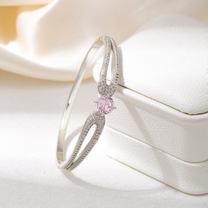 Bracelet Couronne en Diamant Rose Multicolore, Or et Argent, Alliage de Zinc, Bijoux pour Femmes - Product Image 3