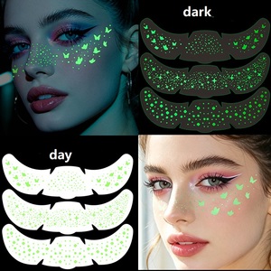 Adesivi per Tatuaggi Temporanei Luminosi al Buio, Simpatici Patch per Trucco con Effetto Lentiggine Finta a <span class=keywords><strong>Stella</strong></span> che si Illumina al Chiaro di Luna, per Feste - Product Image 5