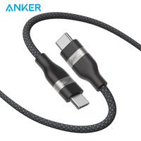 Kabel ANKER Nano 240W USB C ke USB C Fleksibel Multi-Warna Berbahan Nilon Kepang Pengisian Daya Cepat Tipe C untuk iPhone 17 16 15