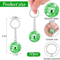 Porte-clés Mini Boule Disco Personnalisée en Argent, Vente en Gros, Porte-clés Boule Disco avec Logo Personnalisé, Fournitures pour Fêtes, ODM