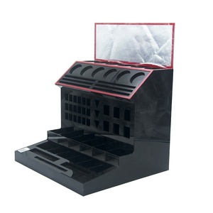 Design di moda nero acrilico trucco da banco espositore cosmetico Stand espositore per cosmetici - Product Image 3