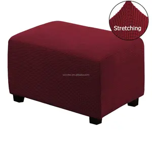 Ottoman <strong>Cover</strong> Rectangle Ottoman Slipcover Large Size Stretch <strong>Footstools</strong> Protector for Living Room Ottoman Prouf <strong>Cover</strong> - Product Image 1