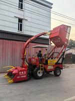 Moissonneuse-broyeuse automotrice 4x4 à 3 rangs avec moteur pour une récolte de maïs, de paille et de fourrage vert à haute productivité