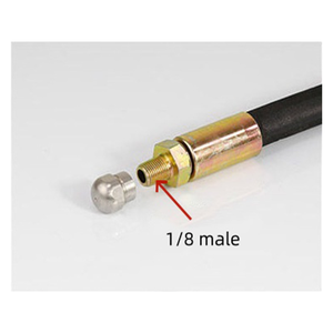 Boquilla <span class=keywords><strong>de</strong></span> acero inoxidable <span class=keywords><strong>de</strong></span> alto rendimiento con punta giratoria <span class=keywords><strong>de</strong></span> 1/8 <span class=keywords><strong>de</strong></span> pulgada para limpieza <span class=keywords><strong>de</strong></span> desagües con lavadora a presión, 4000 psi - Product Image 5