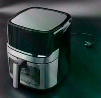 Four à friture à air numérique intelligent avec porte vitrée visible, capacité de 1700 W, chauffage rapide et puissant, pour poulet frit, pizza et frites