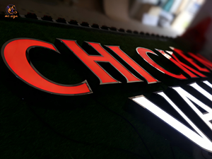 Enseignes publicitaires 3D personnalisées, enseignes lumineuses à <span class=keywords><strong>LED</strong></span> avec lettres métalliques, décorations pour la signalisation de marques commerciales - Product Image 3