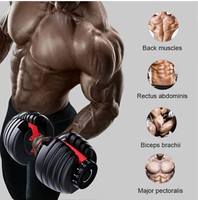 Juego de Mancuernas Ajustables de Ajuste Rápido con Mango Antideslizante y Selector de Peso Múltiple para Hombres y Mujeres, Entrenamiento de Fuerza en Casa
