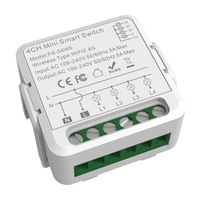 Module d'interrupteur intelligent WiFi Tuya Mini 16A, télécommande compatible Alexa Google Home, application de minuterie, domotique