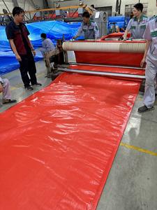 Bâche en PE haute résistance, grande capacité, rouge, haute durabilité, taille personnalisée, couleur personnalisée, imperméable, feuille de plastique industrielle - Product Image 2