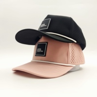 Gorra de Golf Oxford de 5 Paneles de Calidad Premium con Bordado a Mano, Estilo Vintage, Visera Delantera con Cordón, MOQ Bajo, OEM, Deportiva, Elegante y Urbana