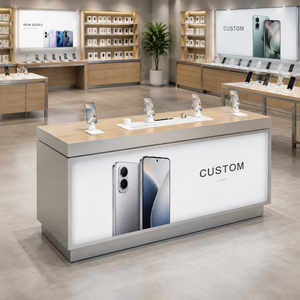 Étui de présentation pour téléphone portable en métal personnalisé avec gestion des câbles dissimulée, réglable, durable, écologique, pré-assemblé pour les magasins de détail - Product Image 1