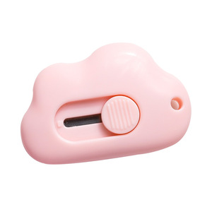 Cloud Shape Mini <b>Craft</b> <b>Knife</b> Portable Utility <b>Knife</b> For Students Office Unpacking Packages Matte Pink Blue White Colors - Product Image 5