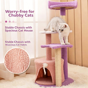 OEM Gecustomizeerde Kleine Kattentoren met Geïntegreerd Nest Professionele Fabrikant Export Kwaliteit Huisdierenmeubilair Groothandel - Product Image 4