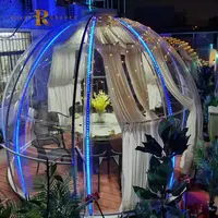قبة خيمة على شكل قبة igloo شهيرة عالية الجودة بمنظور بانورامي 360 درجة, قبة طعام منزلية مع باب قابل للنقل للخروج
