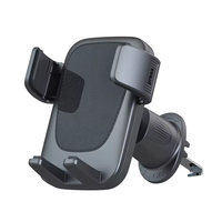 Support de téléphone pour grille d'aération de voiture, conception en silicone super stable, clip flexible en métal, rotation à 360°, déverrouillage à un bouton, port de charge