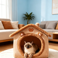 Nichoir pour chat et chien, nid confortable pour chat, niche pour chien amovible et lavable quatre saisons, lit pour chat, nid pour animaux de compagnie
