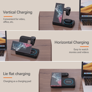 15w 3in1 Fast Wireless Chargers <strong>Universal</strong> Power Supply <strong>Adapter</strong> Charging for Smart Mobile Phone Earphone Watch <strong>Multifunction</strong> - Product Image 5