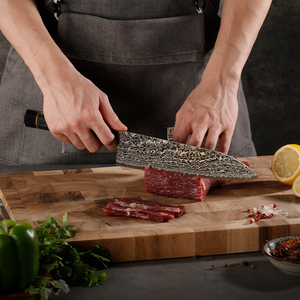 Coltello <span class=keywords><strong>giapponese</strong></span> SLD in acciaio da cucina damasco Chef coltello Gyuto di alta qualità con manico in ebano - Product Image 3