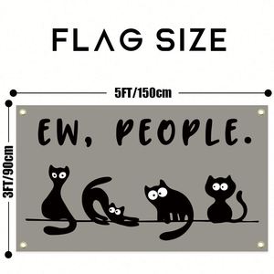 Bandera Decorativa Ew People de 3x5 pies para Dormitorio Universitario o Sala de Estar, Accesorio Decorativo para tu Espacio - Product Image 4