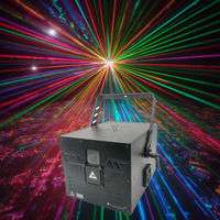 Lampu Laser LED RGB, 5W RGB LED Laser lampu DMX512 IP20 tubuh besi merah hijau biru pencahayaan panggung untuk pesta Disco liburan pernikahan Beam Scan