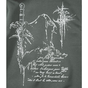 Sweat-shirt et hoodie surdimensionnés pour homme de haute qualité, 470 grammes, tendance rétro, design à motif de épines, fermeture éclair intégrale - Product Image 5